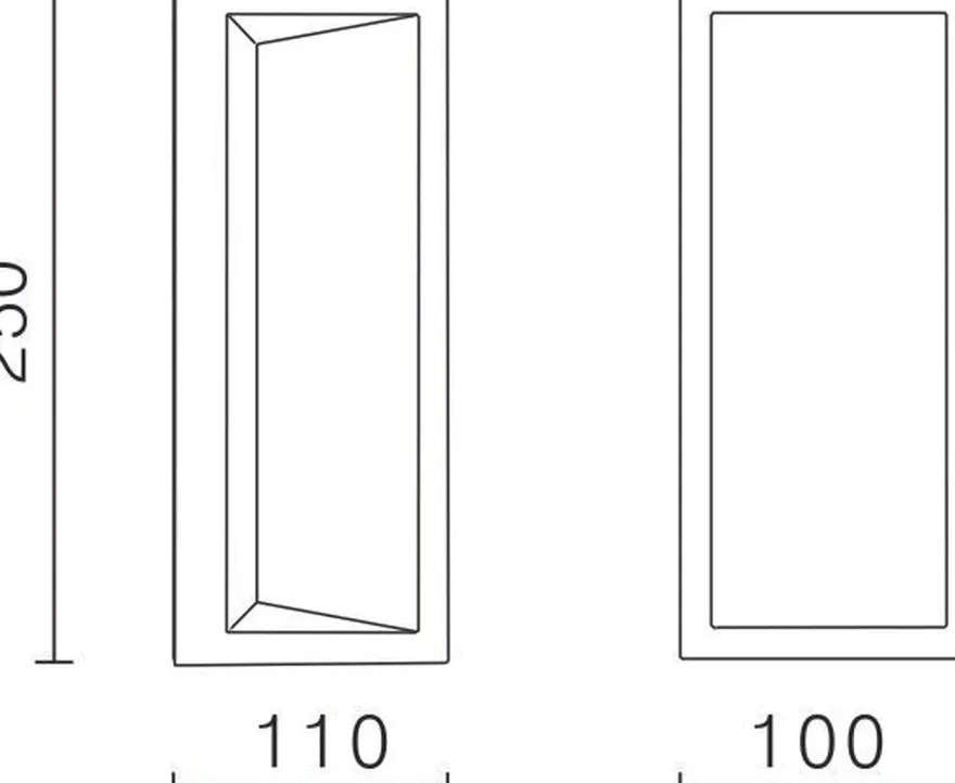 Faro 250 vegglampe utendørs Colour Switch 9W IP65 Dimbar - Antrasitt grå