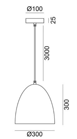 Fiola takpendel 30 cm