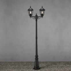 Firenze 2-arm stolpe - Svart 220cm