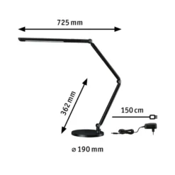 Flexbar skrivebordslampe 9,5W 3000 Kelvin - 3-step dim