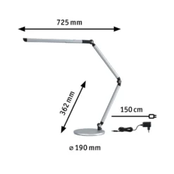 Flexbar skrivebordslampe 9,5W 3000-6500 Kelvin - 3-step dim