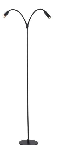 Flexi K2 gulvlampe 2x3W Dimbar - Svart