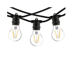 Garden Garland utendørs lysslynge 9 meter 15 lys IP65 ekstra slynge - Svart
