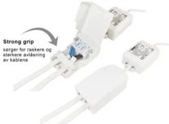 Georgia 360 lavtbyggende downlight firkantet 7W 2700K RA97 Dimbar IP44 - Hvit