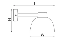 Herning mini vegglampe utendørs IP65 8/17W 3000/4000K Dimbar
