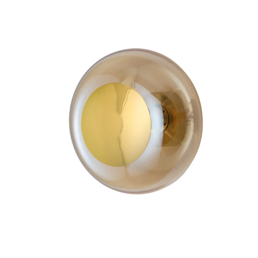 Horizon taklampe/vegglampe S Golden Smoke/gull