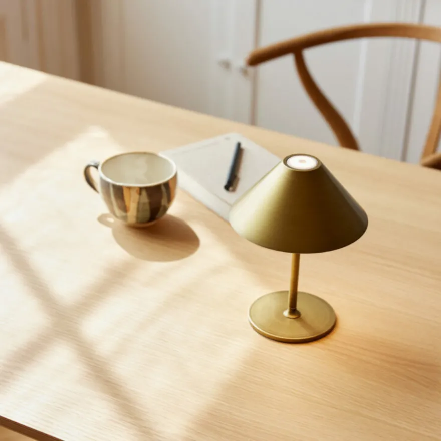 Hygge bordlampe 15 oppladbar - Antikk