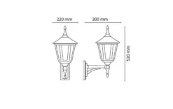 Ibiza vegglampe utendørs E27