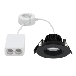 Icarus lavtbyggende downlight Isosafe 7W RA95 2700K 68-83 mm dimbar - Svart