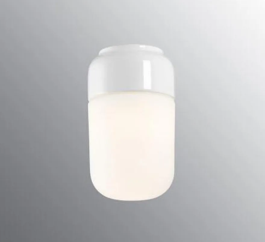 Ifø Ohm 100/170 tak/vegg 8W led dimbar IP44 - Hvit/Opal glass