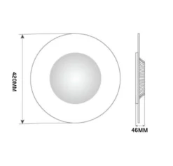 Jade vegg/taklampe 21W dimbar - Hvit