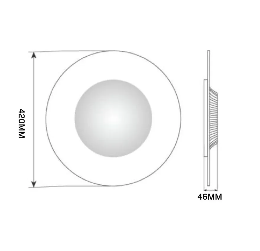 Jade vegg/taklampe 21W dimbar - Hvit