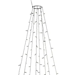 Juletrelys ring 8 slynger 2,4 meter med funklefunksjon - Amber