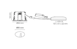 Junistar IsoSafe 6W LED 2000-2800K dimtowarm