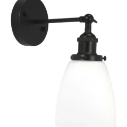 Kappa vegglampe - Svart/Opal
