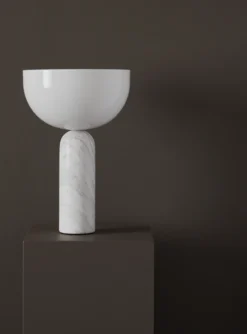 Kizu bordlampe - hvit marmor - L