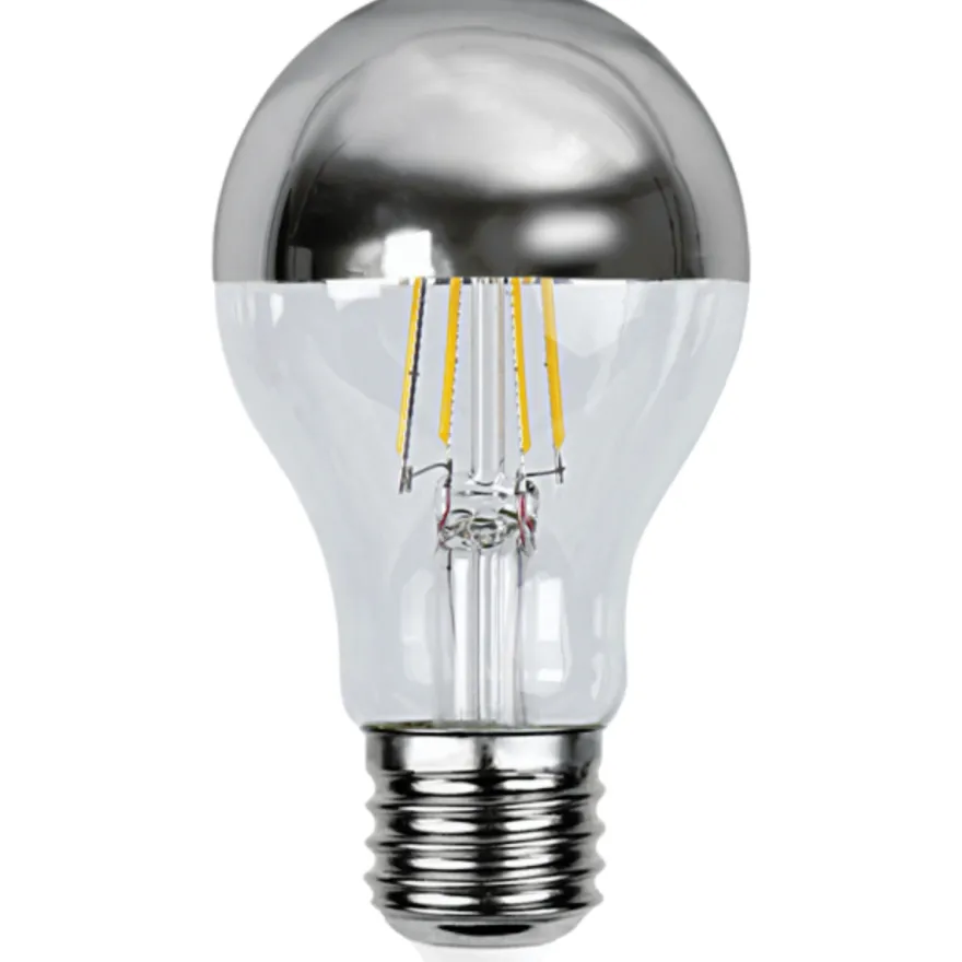Krom topp filament E27 LED 4W 2700K 60mm - Klar