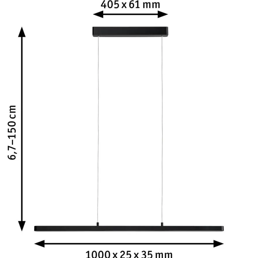 Lento takpendel 100 cm 42W 2700 Kelvin - Dimbar