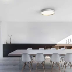 Lucia taklampe 60 cm 46 watt dimbar - Hvit/Gull farget