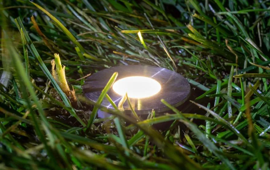 Luna mini uplight utendørs 1,5W 3000 Kelvin IP67 - Rustfritt stål
