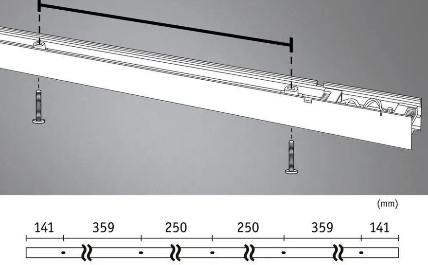 Lyskanal 1,5 meter til Linion kanalsystem 25,5W 3000 Kelvin