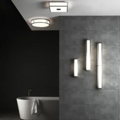 Mashiko 300 Square taklampe IP44 - Polert Krom