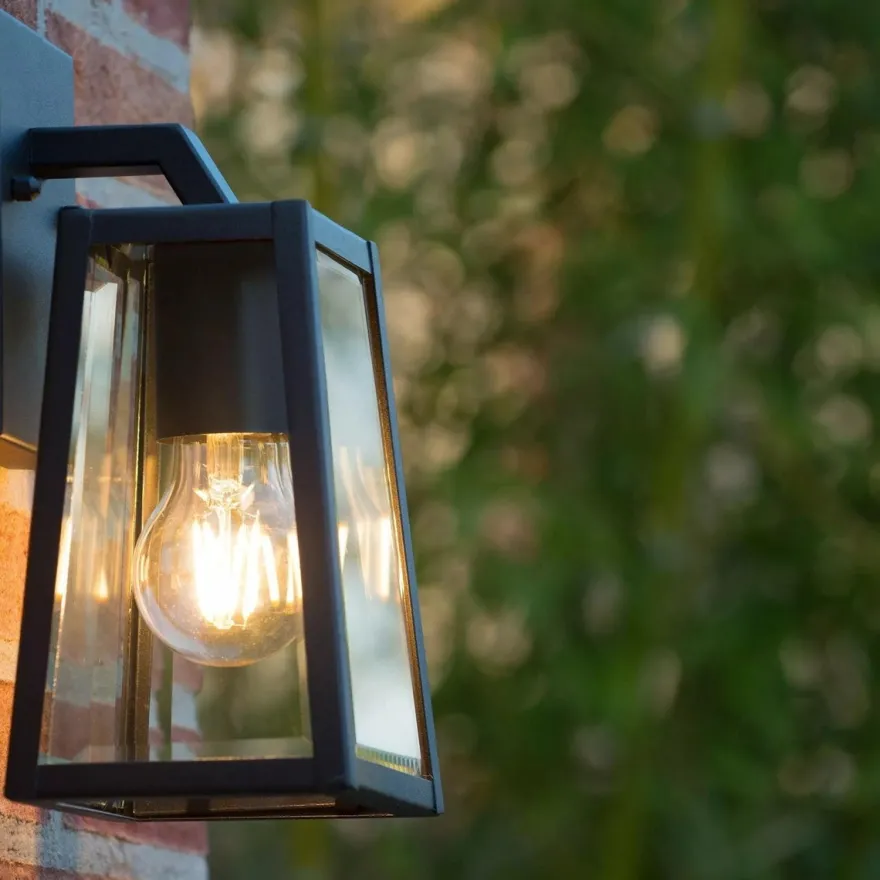 Matsol vegglampe utendørs E27 - Svart