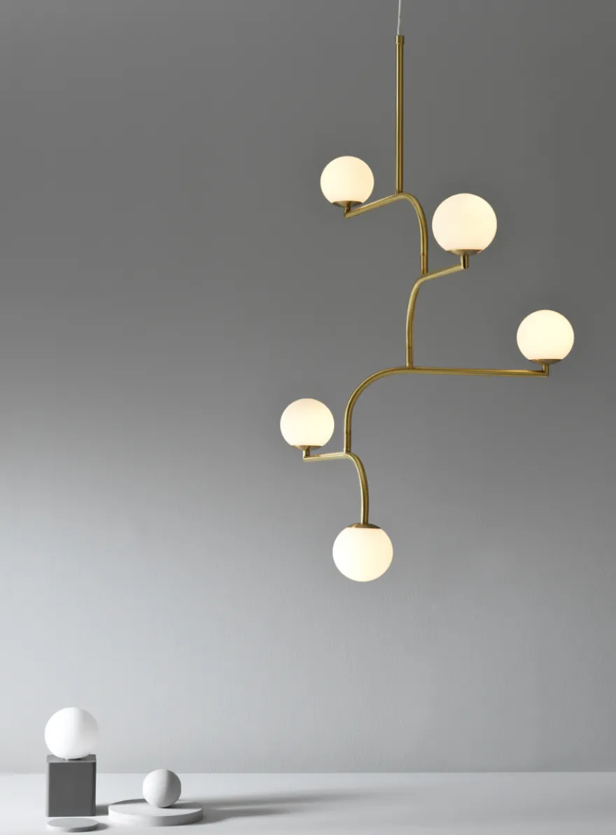 Mobil 5 taklampe - messing