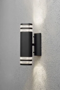 Modena vegglampe II opp/ned - Svart