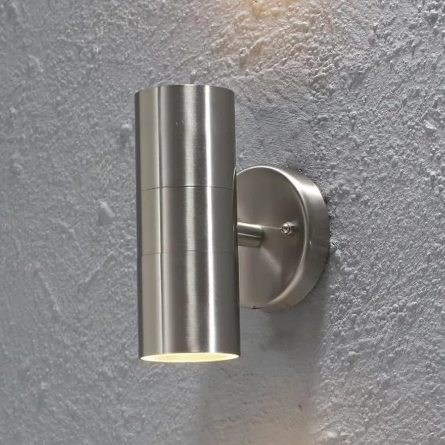 Modena vegglampe opp/ned GU10 rustfritt stål