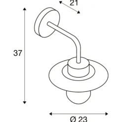 Molat vegglampe utendørs IP44