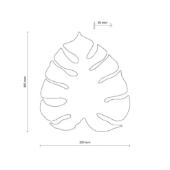 Monstera wood vegglampe