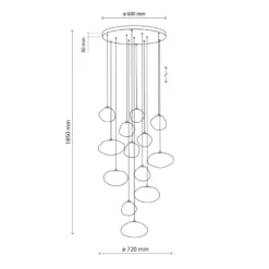 Nebia rondell takpendel 13-lys