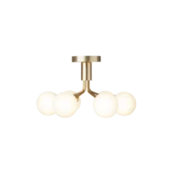 Nuura Apiales 6 taklampe børstet messing / opal glass