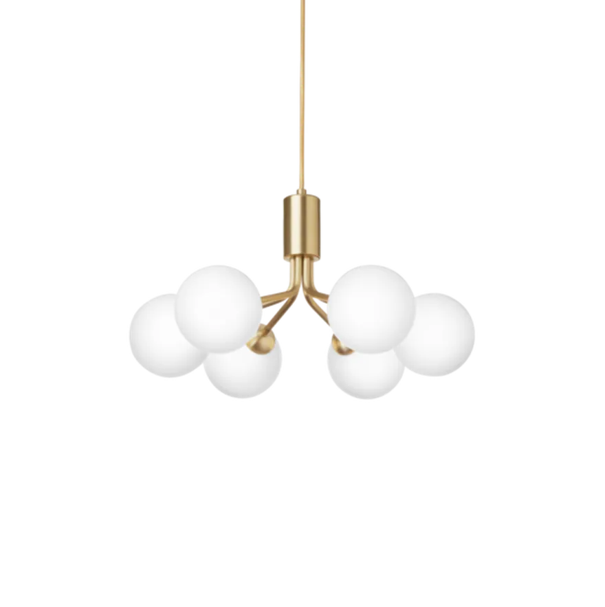 Nuura Apiales 6 taklampe - messing / opal