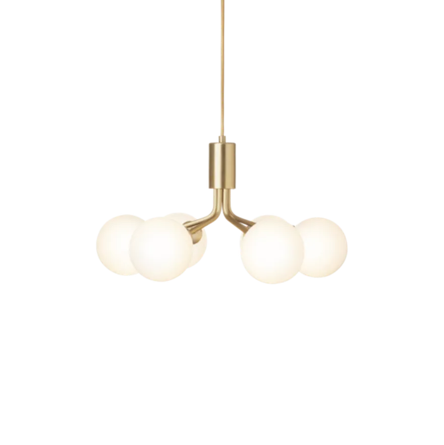 Nuura Apiales 6 taklampe - messing / opal