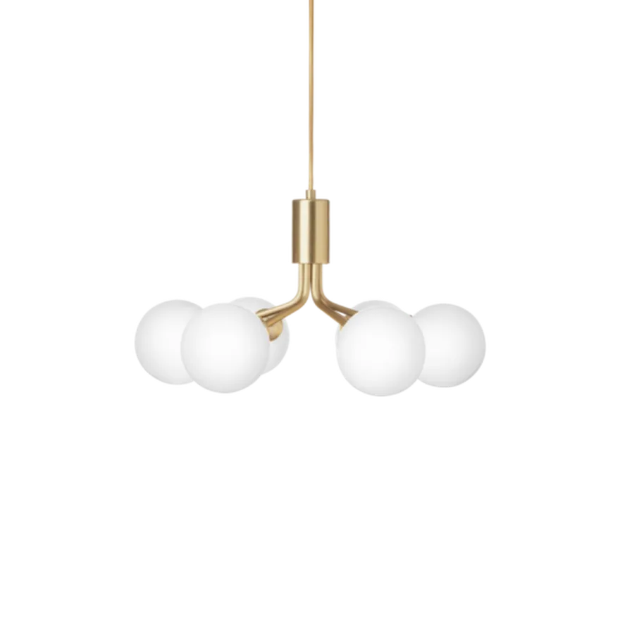 Nuura Apiales 6 taklampe - messing / opal