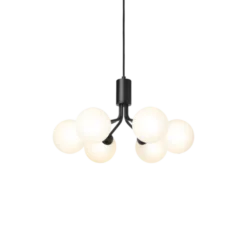 Nuura Apiales 6 taklampe satin svart / opal