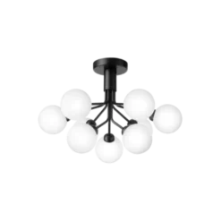 Nuura Apiales 9 taklampe satin svart/opal