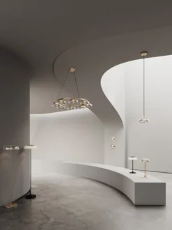 Nuura Blossi gulvlampe Nordic Gold