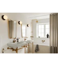 Nuura Liila 1 vegglampe/taklampe - medium - svart / opal glass