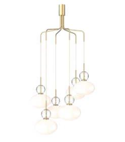 Nuura Rizzatto cluster 6 taklampe Hvit/messing