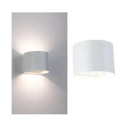 Nyara rund oppladbar vegglampe opp/ned lys med sensor