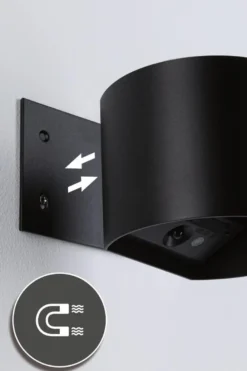 Nyara rund oppladbar vegglampe opp/ned lys med sensor