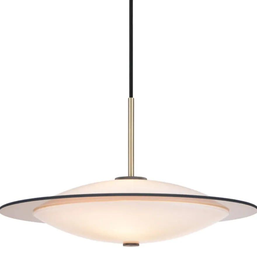 Orbit takpendel 40 cm - Antikk messing/Opal