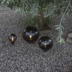 Orby dekorativ hagelampe 20 cm - Svart/Røykfarget