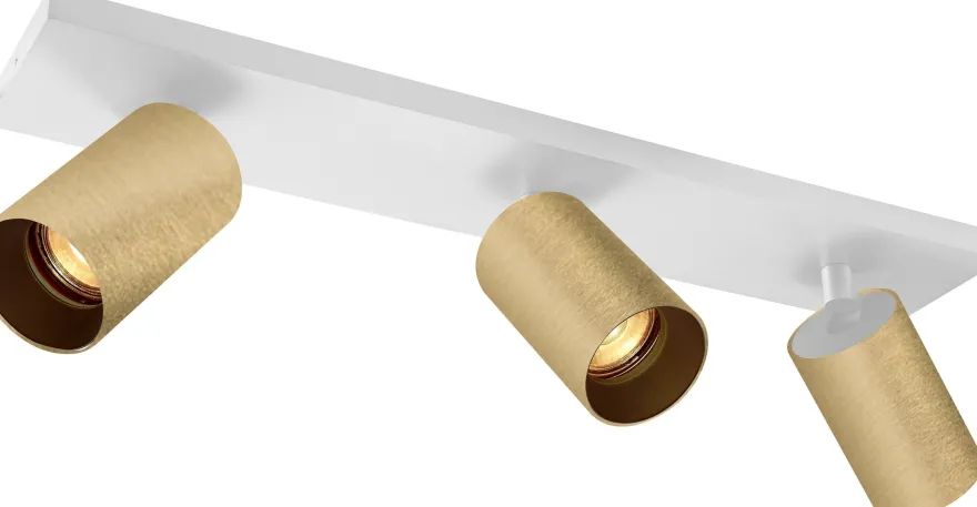 OZ K3 taklampe med 3 spotter - hvit/Svart