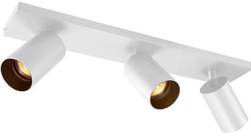 OZ K3 taklampe med 3 spotter - hvit/Svart