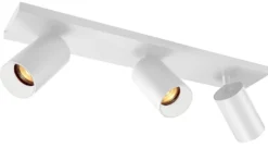 OZ K3 taklampe med 3 spotter - hvit