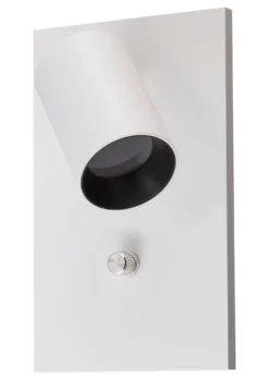 Oz K1 vegglampe m/USB - Hvit/Svart